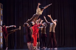 Kelly Del Rosario and the Margaret Jenkins Dance Company in "Times Bones" (Preview 2012); photo by Margo Moritz.